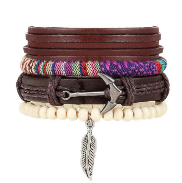 Damen Mode Perlen Lederarmbänder und Armbänder bylotrend