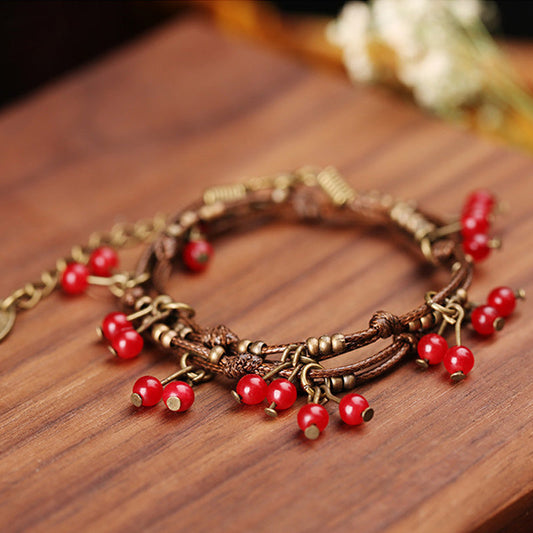 Damen doppellagiges Armband oder Einzelkreis Halskette bylotrend