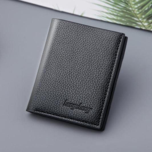 Herren-Brieftasche Kurze Herren-Brieftasche im vertikalen Stil bylotrend