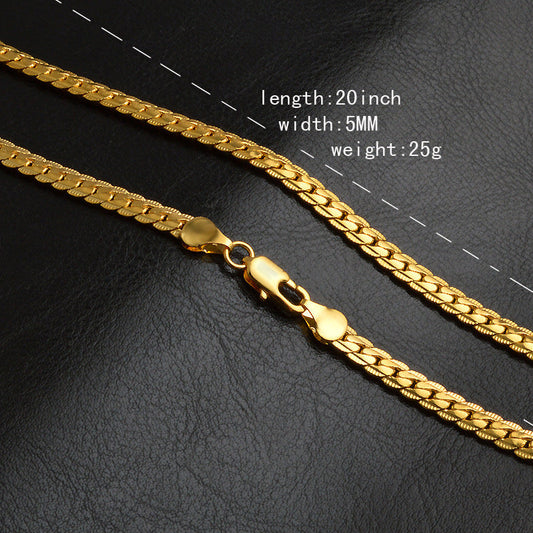 Herren Halskette 18k Kupfer bylotrend