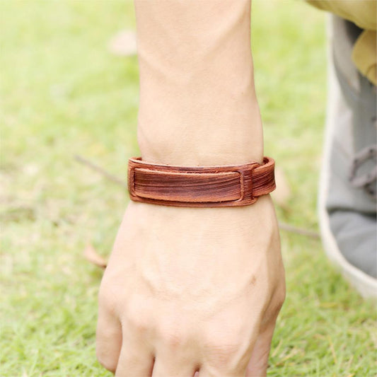 Herren Lederarmband Braun Retro bylotrend