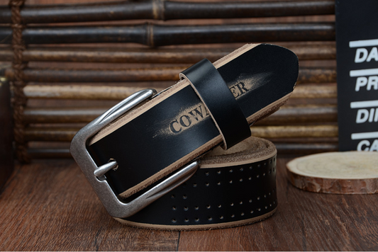 Herren Ledergürtel Braun-Schwarz-Kaffee bylotrend