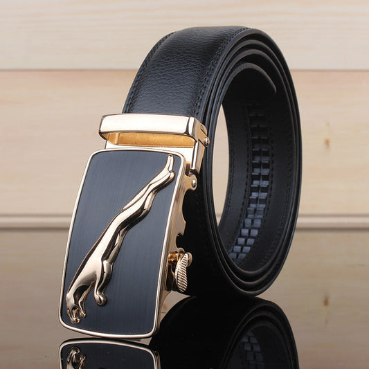 Herren Ledergürtel Leopard bylotrend