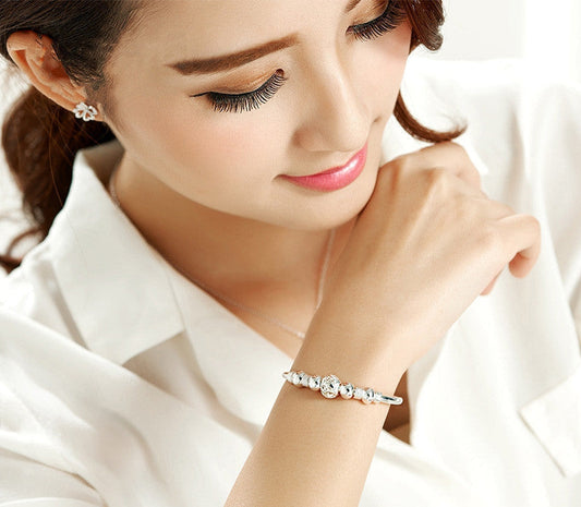 Perlen Armband Silber Damen bylotrend