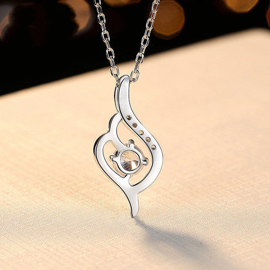 Silber 925 Sterling Damen Halskette bylotrend