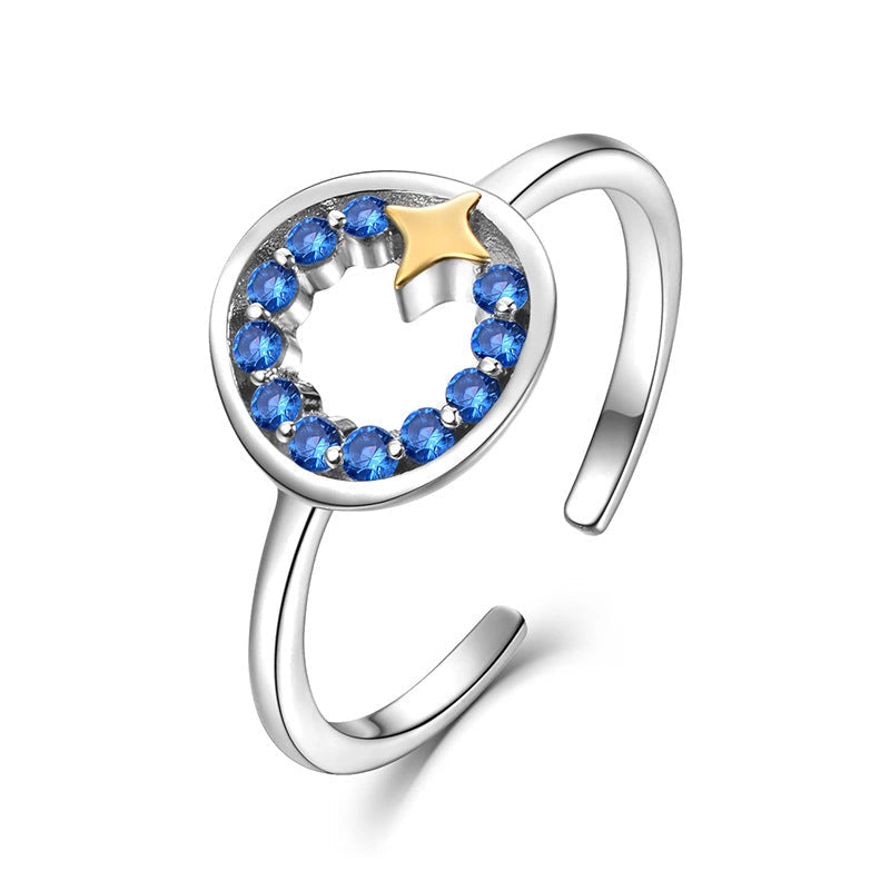 Stern-Ring aus 925er Sterlingsilber für Damen bylotrend