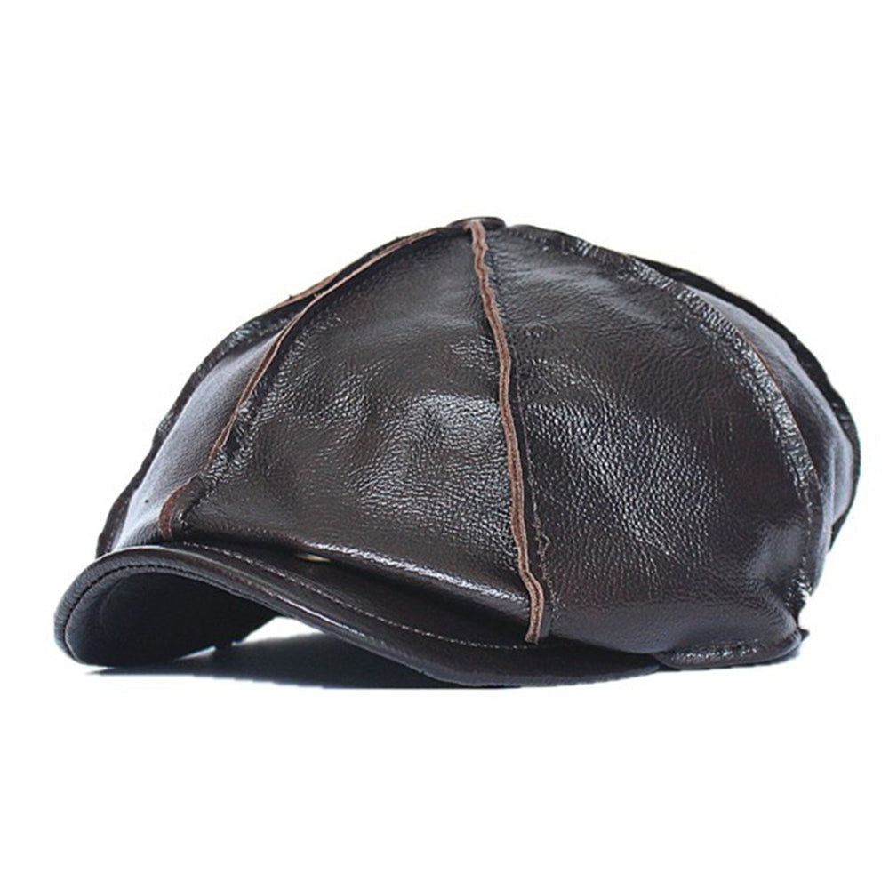 Baskenmütze Leder Herren bylotrend