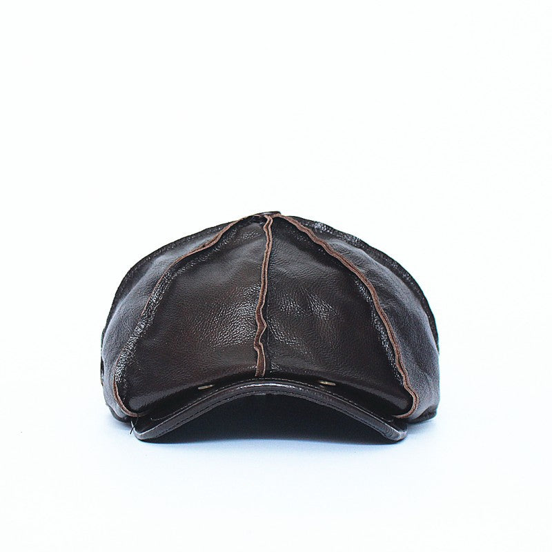 Baskenmütze Leder Herren bylotrend