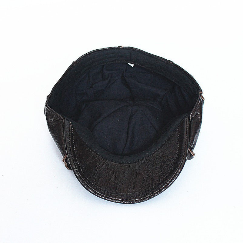 Baskenmütze Leder Herren bylotrend