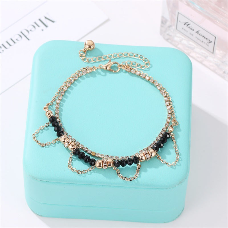 Damen Armband Ethno Stil -Wulstige Diamant-Quaste-Armband bylotrend