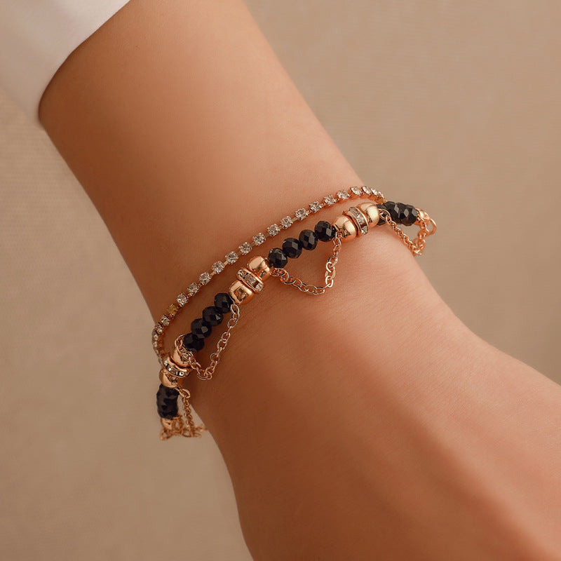 Damen Armband Ethno Stil -Wulstige Diamant-Quaste-Armband bylotrend