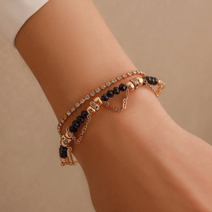 Damen Armband Ethno Stil -Wulstige Diamant-Quaste-Armband bylotrend