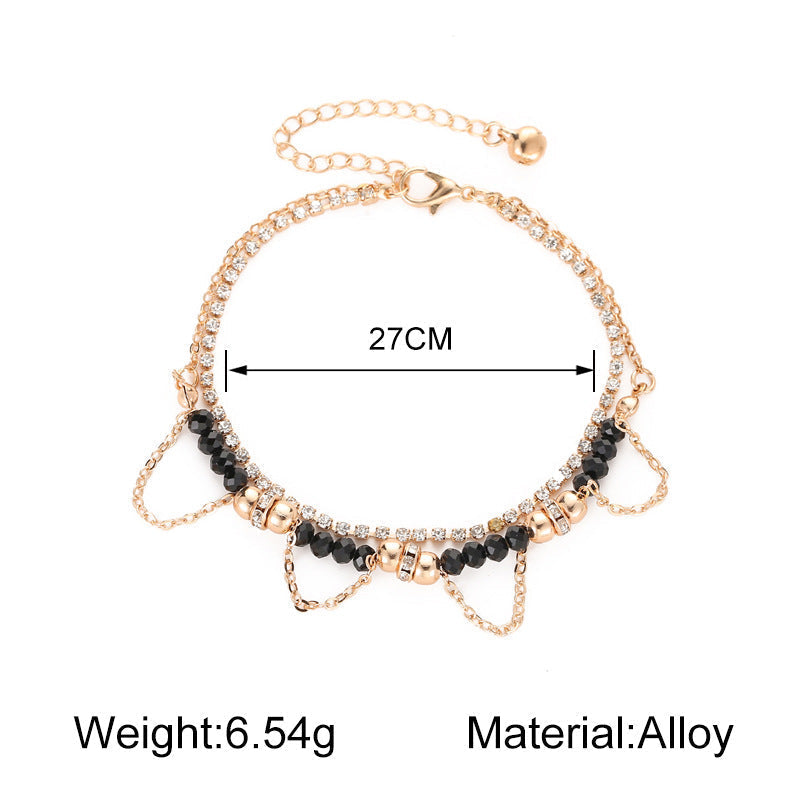 Damen Armband Ethno Stil -Wulstige Diamant-Quaste-Armband bylotrend
