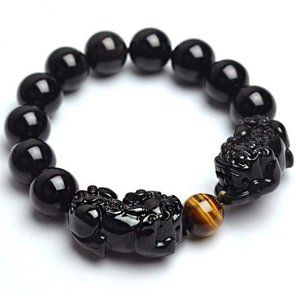 Damen Armband -Glückliches Obsidian Pixiu Armband bylotrend