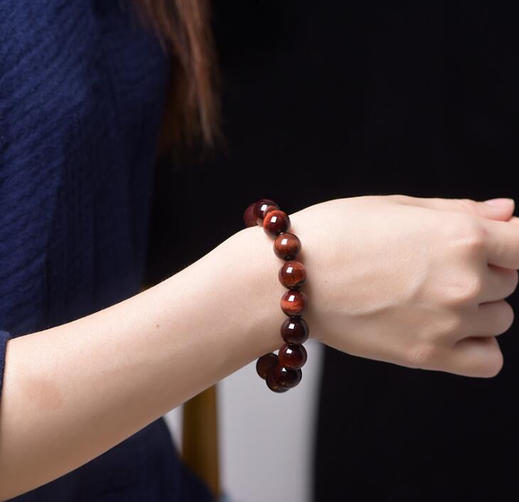 Damen Armband Natürlicher rosafarbener Kristallarmband-Hibiskus bylotrend