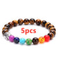 Damen Armband Sieben Chakra Heilungs Perlenarmband bylotrend