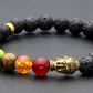 Damen Armband Sieben Chakra Yoga Vulkangestein bylotrend