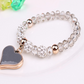 Damen Armband mit Herz - Elastisches Kristall Armband bylotrend