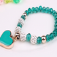Damen Armband mit Herz - Elastisches Kristall Armband bylotrend