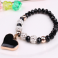 Damen Armband mit Herz - Elastisches Kristall Armband bylotrend