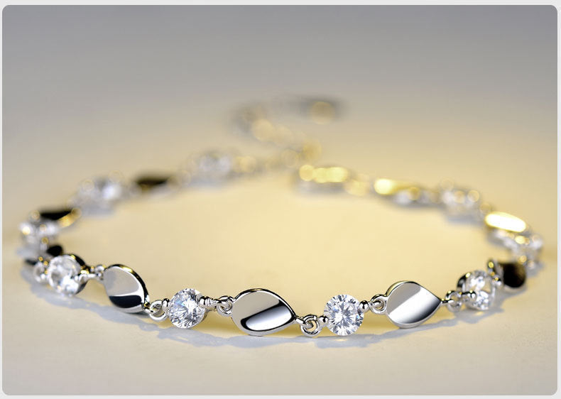 Damen Diamantbesetztes Armband aus 925er Sterlingsilber bylotrend