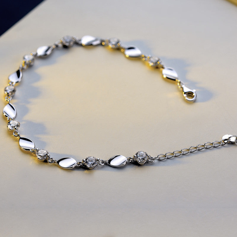 Damen Diamantbesetztes Armband aus 925er Sterlingsilber bylotrend