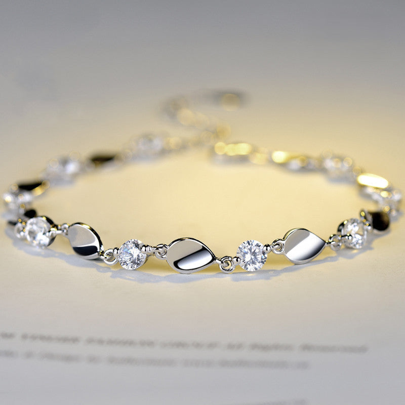 Damen Diamantbesetztes Armband aus 925er Sterlingsilber bylotrend