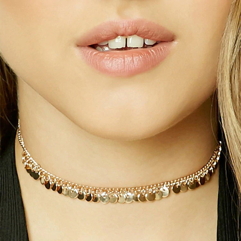 Damen Halskette Blatt in Silber oder Golden bylotrend