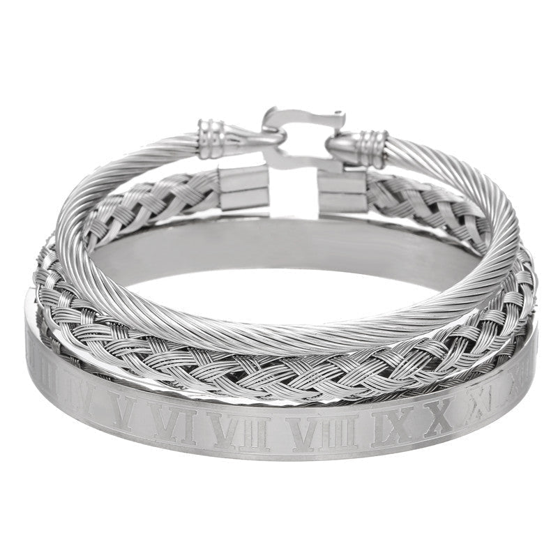 Damen + Herren Armbandset aus Titan Stahl - Armband Set bylotrend