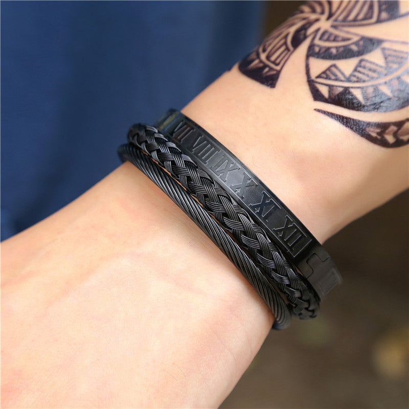 Damen + Herren Armbandset aus Titan Stahl - Armband Set bylotrend