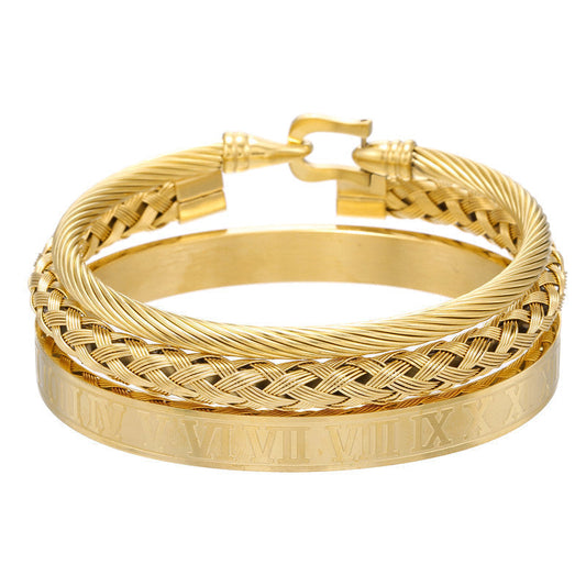 Damen + Herren Armbandset aus Titan Stahl - Armband Set bylotrend