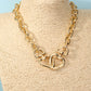 Damen Kette mit 2 Herzen Zink bylotrend