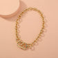 Damen Kette mit 2 Herzen Zink bylotrend