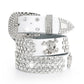 Damen Leder Strass Diamant Mode Allgleiches Dekoration bylotrend