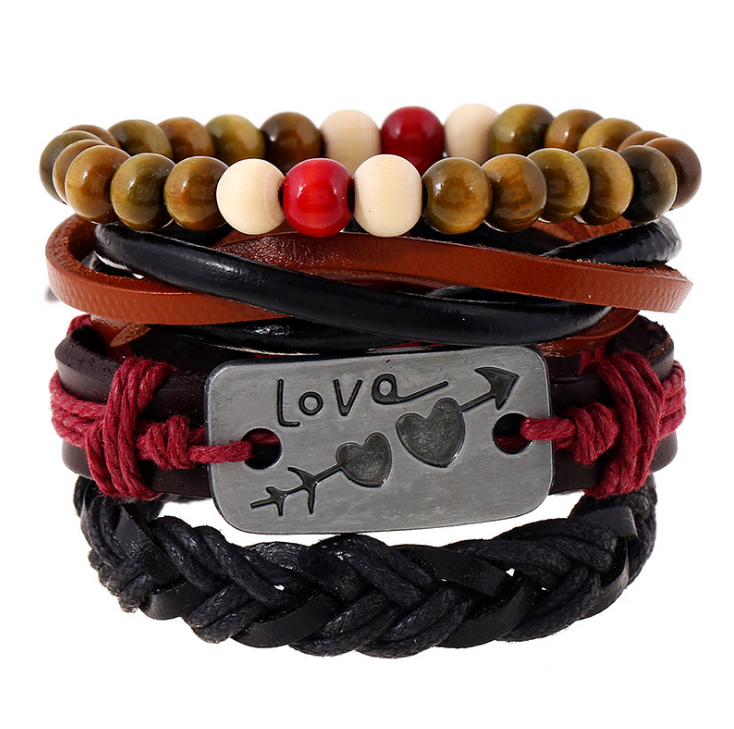Damen Mode Perlen Lederarmbänder und Armbänder bylotrend