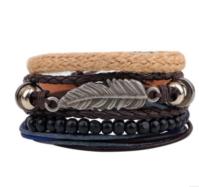 Damen Mode Perlen Lederarmbänder und Armbänder bylotrend