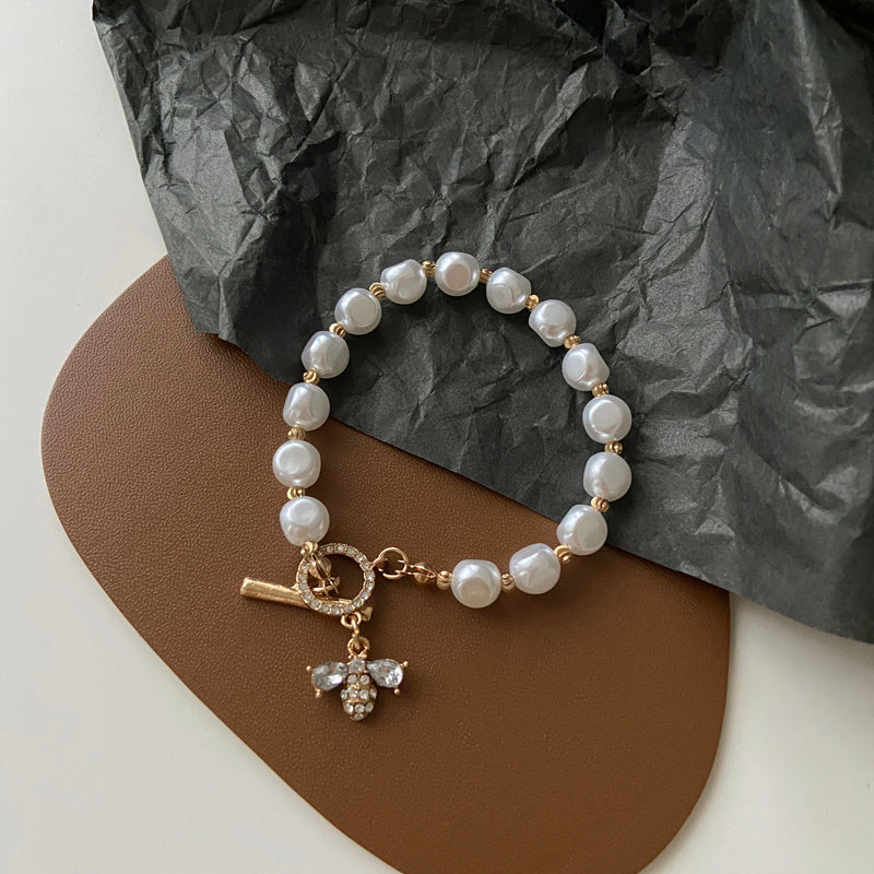 Damen Naturstein Perlen Armband bylotrend