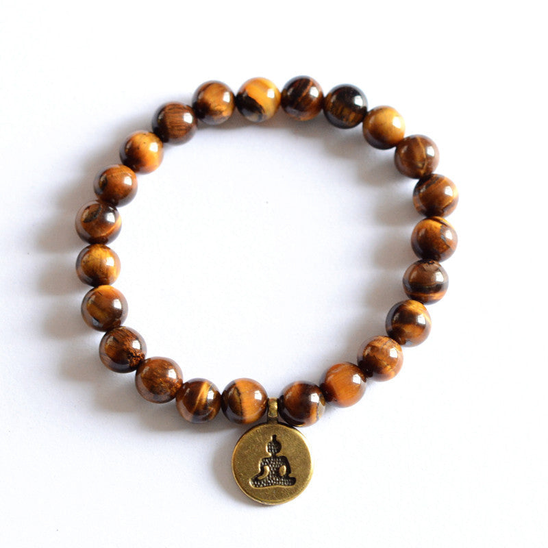 Damen Perlen Yoga Armband 3D und Lotus bylotrend