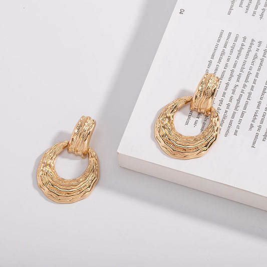 Damen Retro Ohrring Silber bylotrend