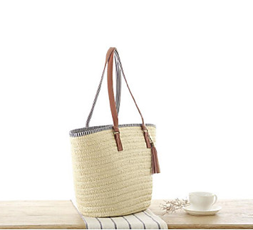 Damen Strandtasche Gewebte Tasche Lässige Handtasche bylotrend