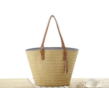 Damen Strandtasche Gewebte Tasche Lässige Handtasche bylotrend