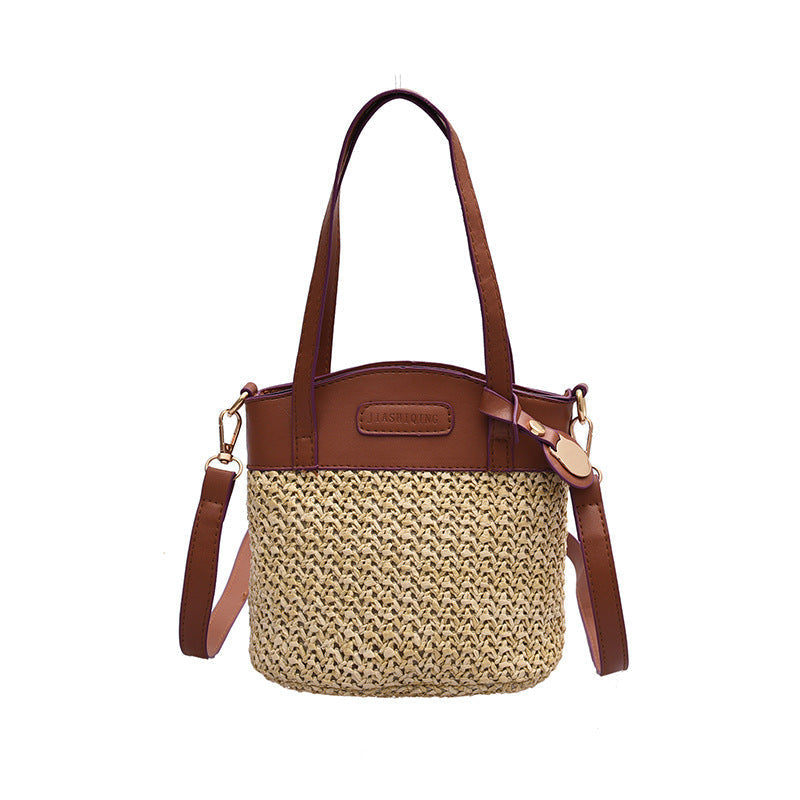 Damen Strandtasche Strohtasche Messenger Bag bylotrend