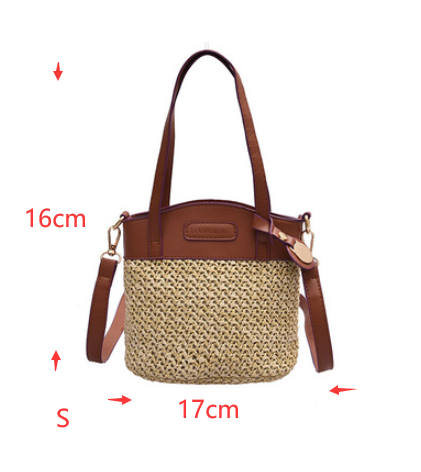 Damen Strandtasche Strohtasche Messenger Bag bylotrend