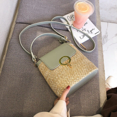 Damen Strandtasche aus Stroh bylotrend