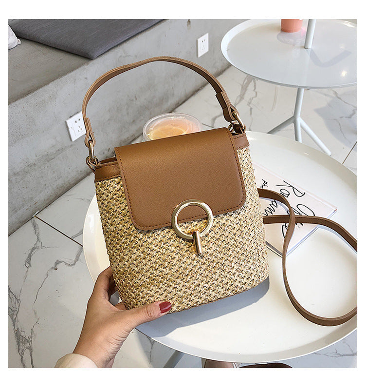 Damen Strandtasche aus Stroh bylotrend