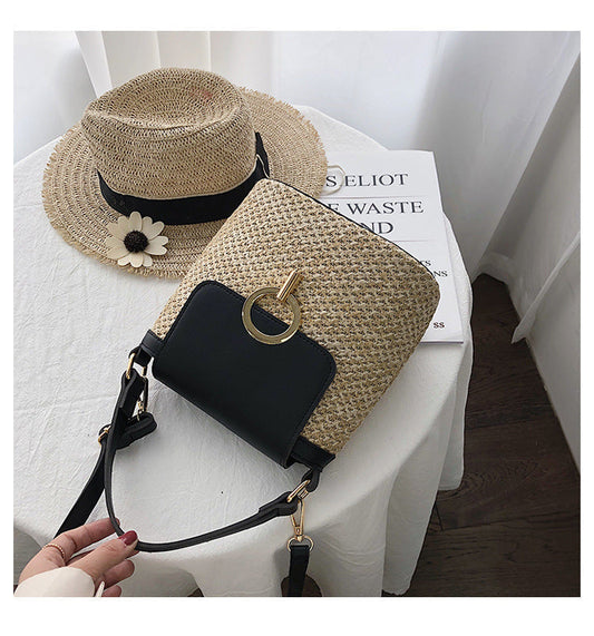Damen Strandtasche aus Stroh bylotrend