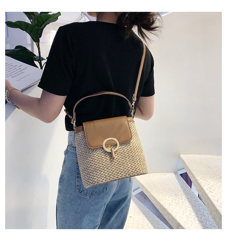 Damen Strandtasche aus Stroh bylotrend
