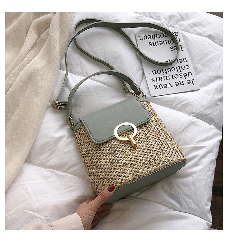 Damen Strandtasche aus Stroh bylotrend