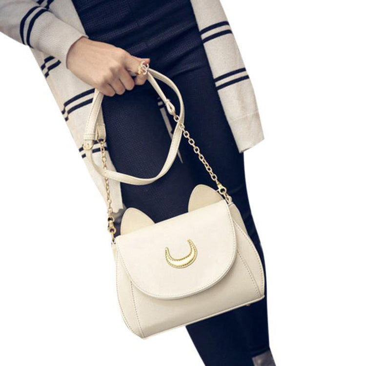 Damen Umhängetasche Mond Schwarz und Weiß Mariner moon's shoulder bag ladies Luna bag woman messenger bylotrend