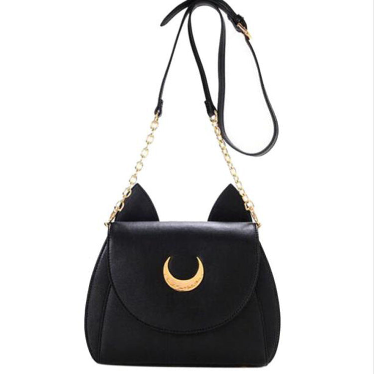 Damen Umhängetasche Mond Schwarz und Weiß Mariner moon's shoulder bag ladies Luna bag woman messenger bylotrend